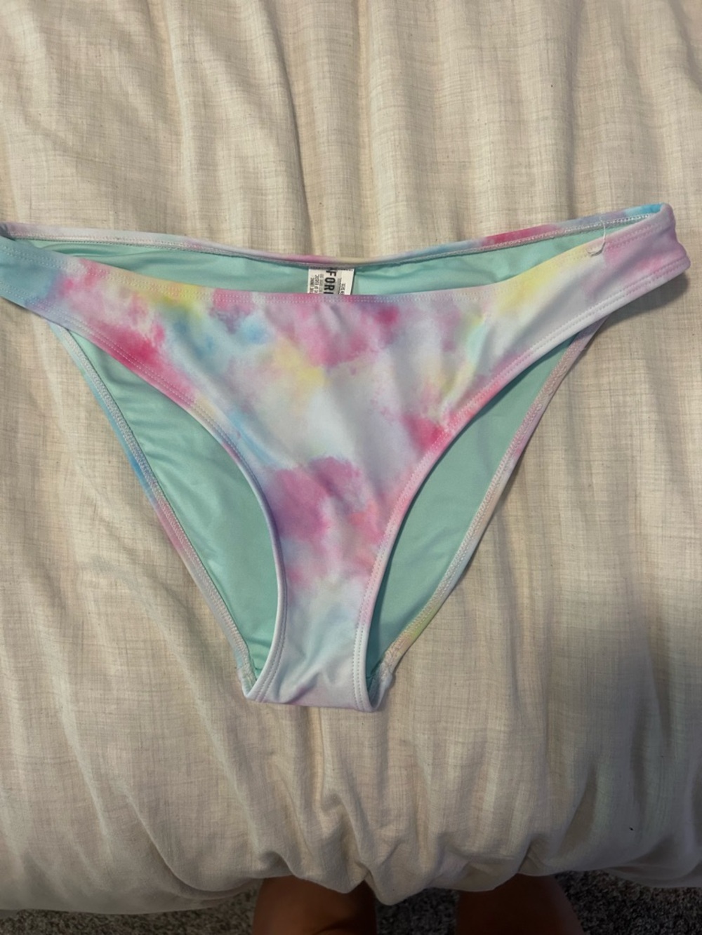 Forever 21 Pastel Tie-Dye Bikini Bottom in Mint, Pink, Blue, Yellow